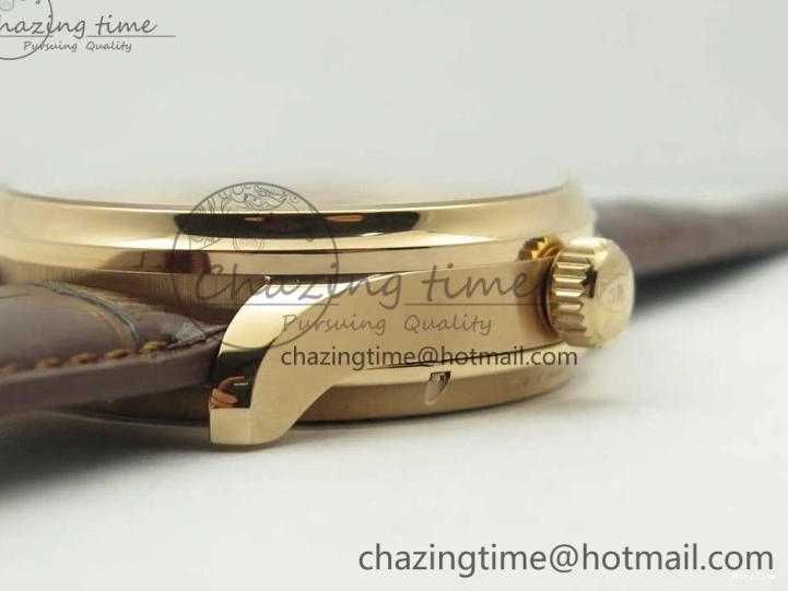 MIROTIME 0217 Portuguese Tourbillon IW5046 RG ZF Best Edition White Dial on Brown Leather Strap UrbanStyle 7144